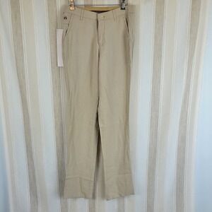 Crimsoune Club Flat Front Smart Fit Basic Tan Khaki Casual Pants Size 32‎